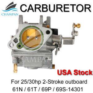 Carburetor for Yamaha 25HP 30hp 2-Stroke Outboard engines